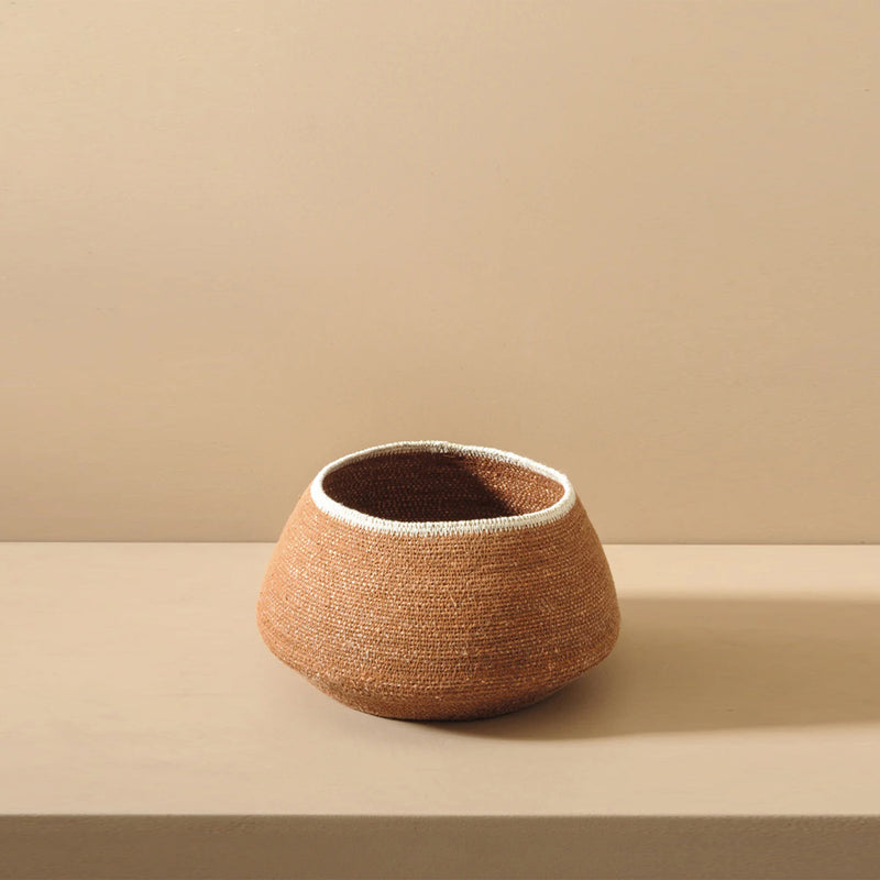 Sfera Basket, Small - Toffee/Natural
