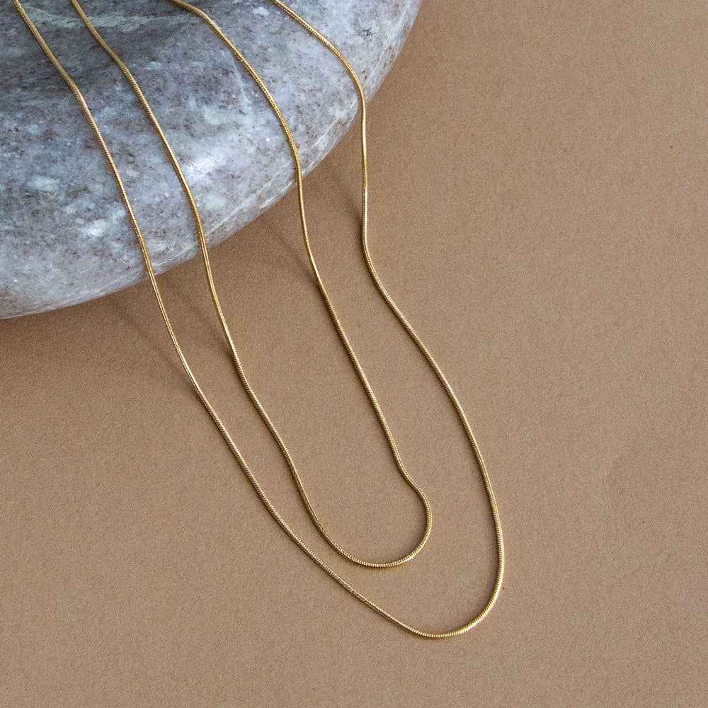 Double Fine Chain Necklace - Gold
