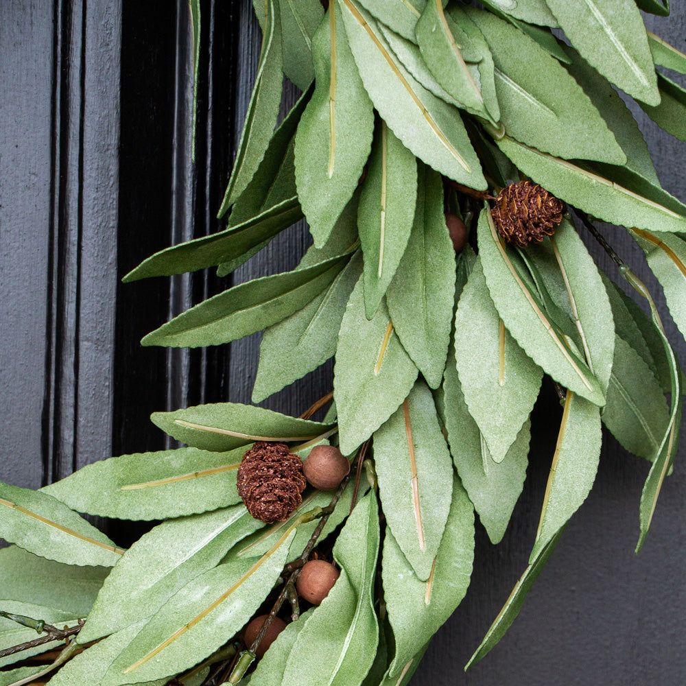 Eucalyptus and Wood Berry Wreath
