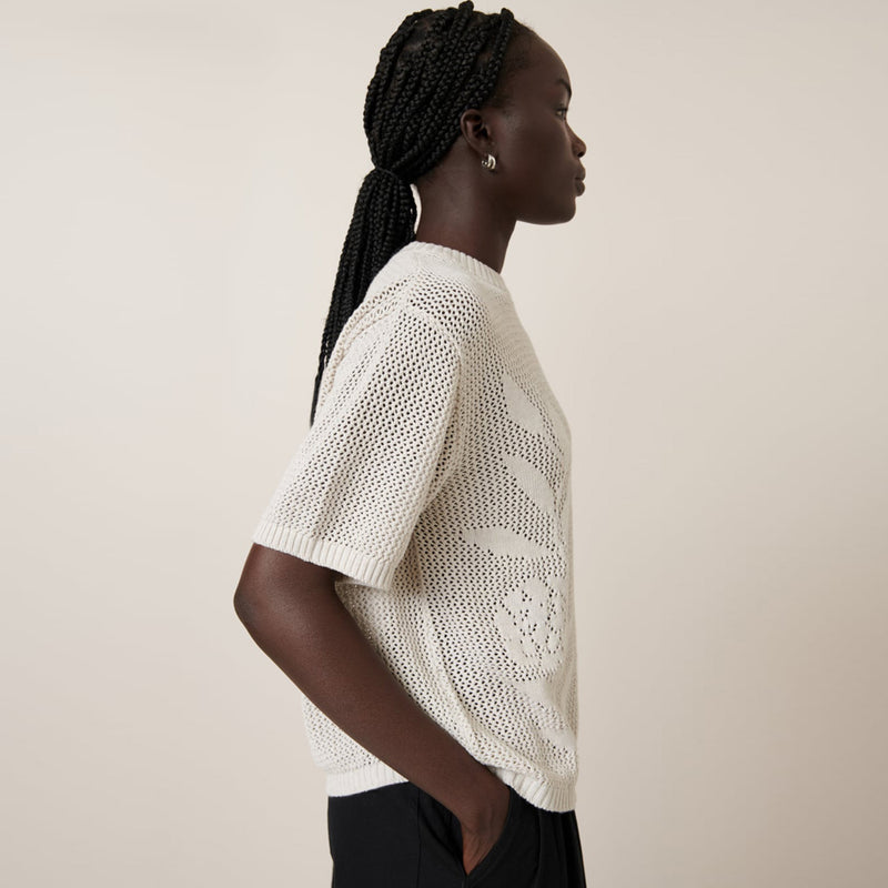 Rosa Tee - Oat Melange