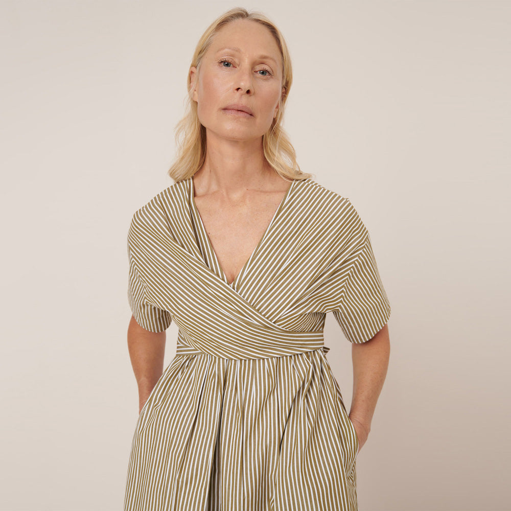 Composer Dress - Treetop Stripe