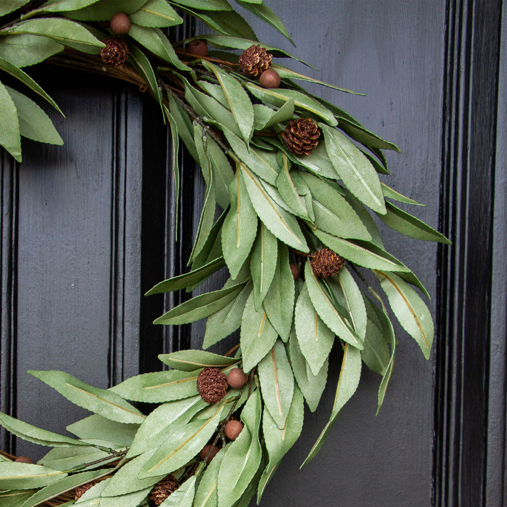 Eucalyptus and Wood Berry Wreath