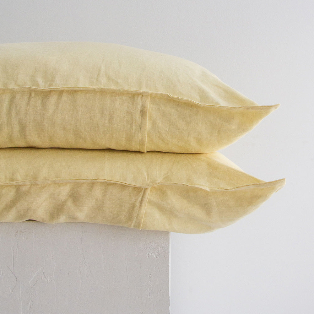 Linen Pillowcases - Butter