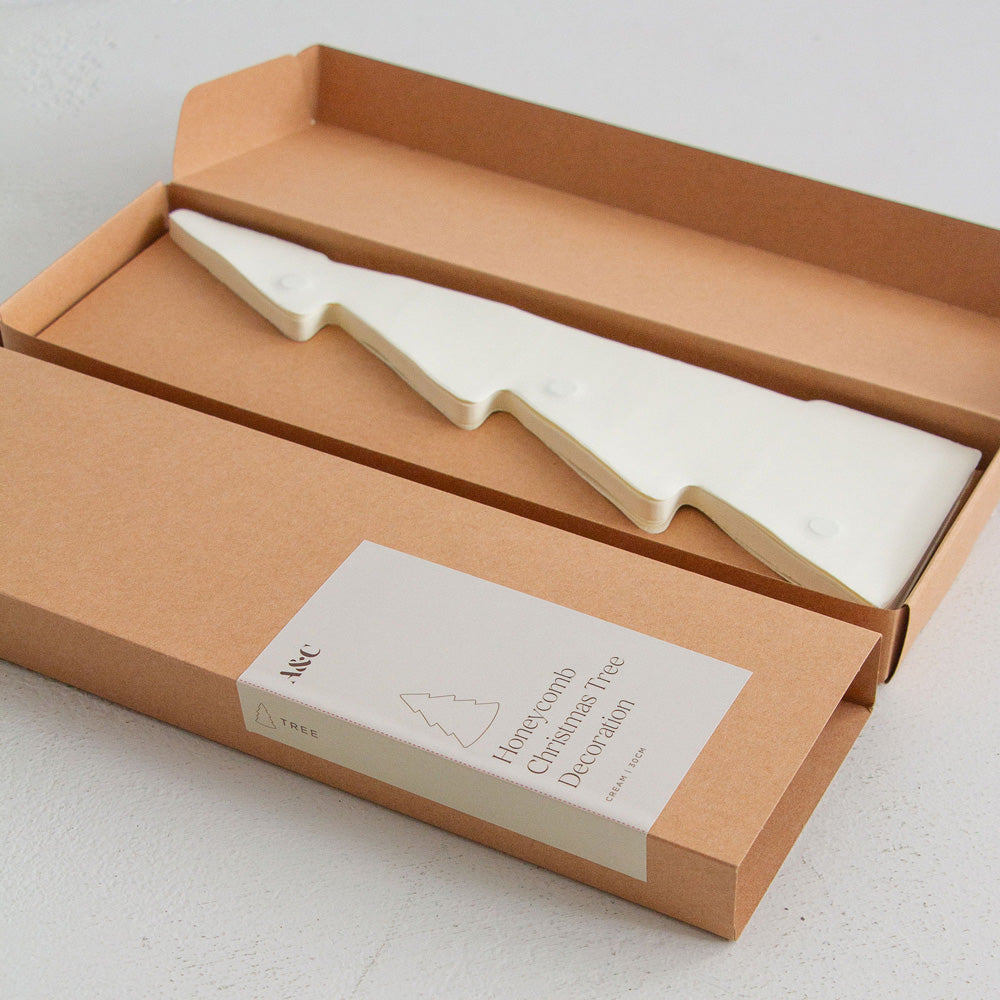 Standing Tree Decoration 30cm - Cream