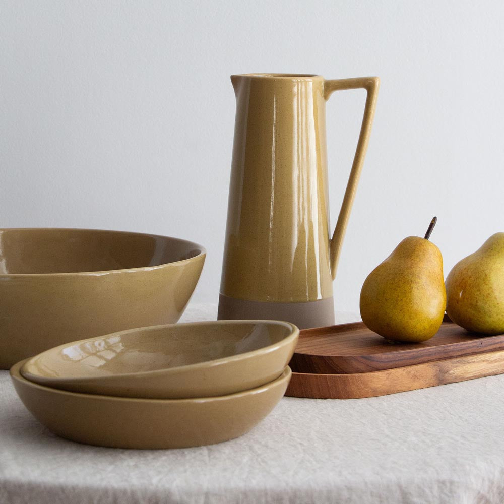 Freya Round Bowl - Mustard