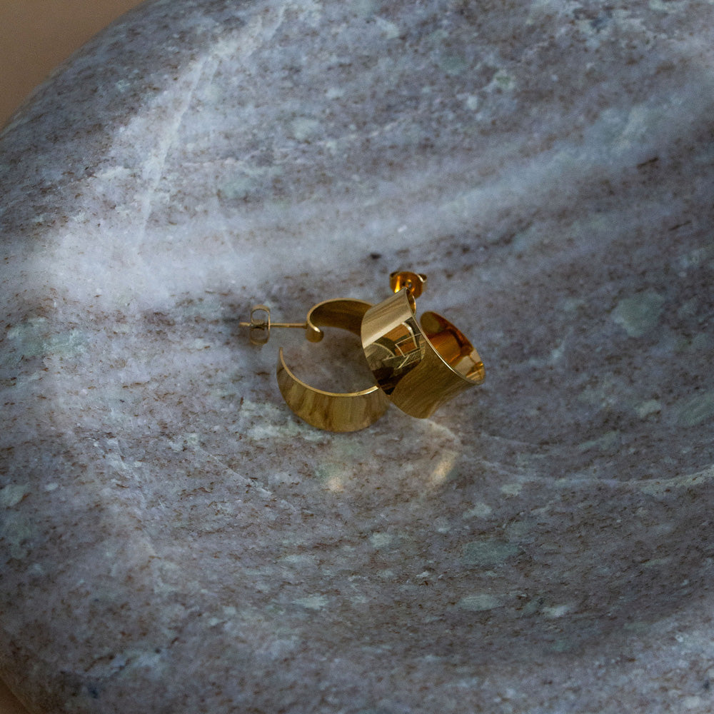 Crescent Earrings - Gold