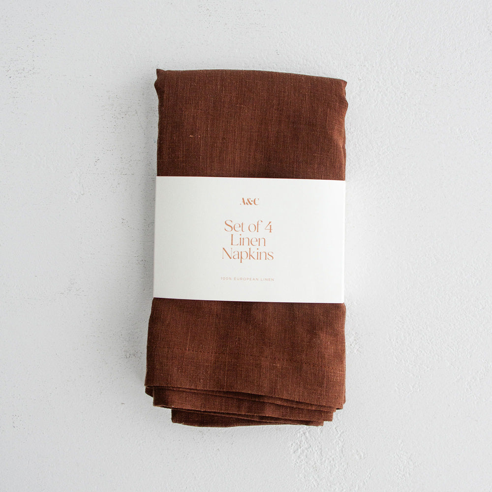 Linen Napkins - Cocoa (Set of 4)