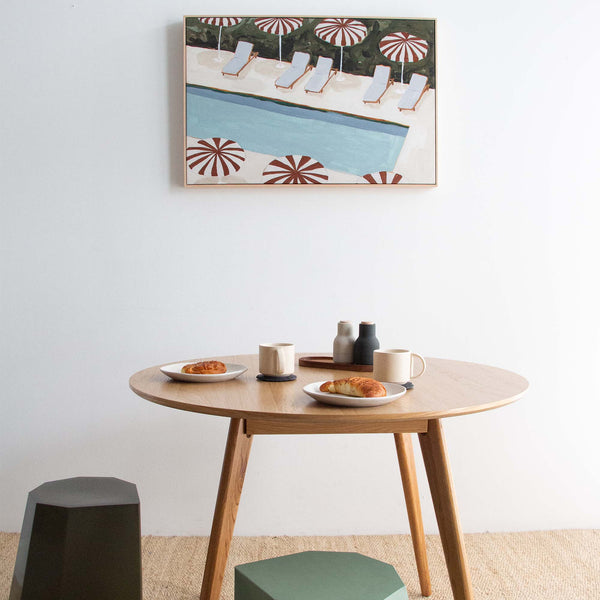 Resort Pool Framed Canvas