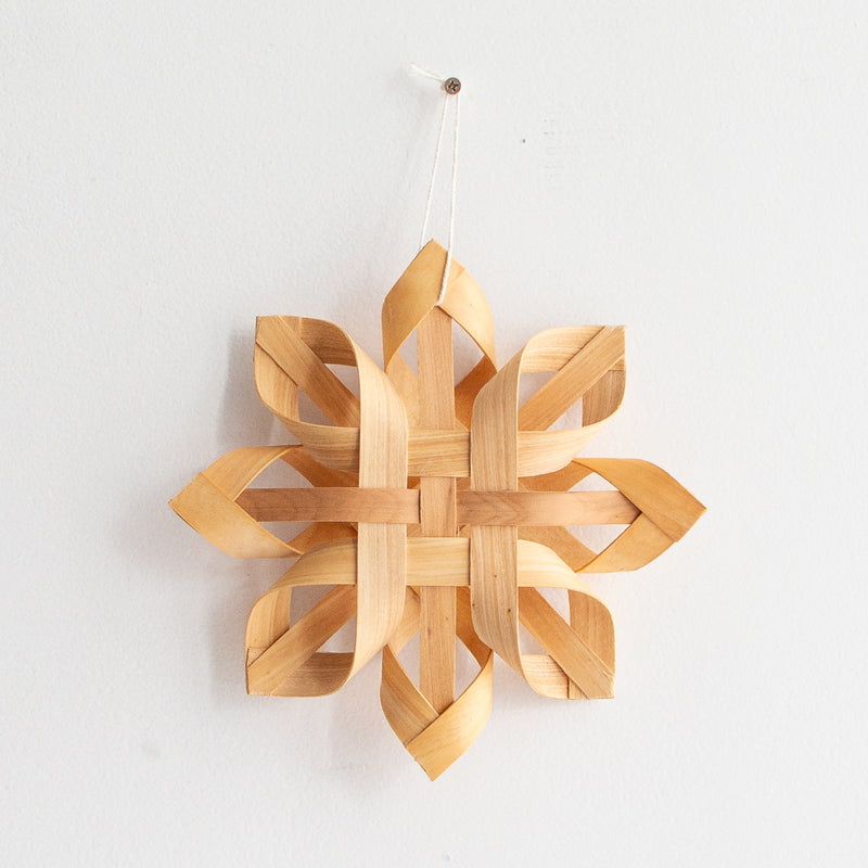 Woven Wooden Snowflake - Large