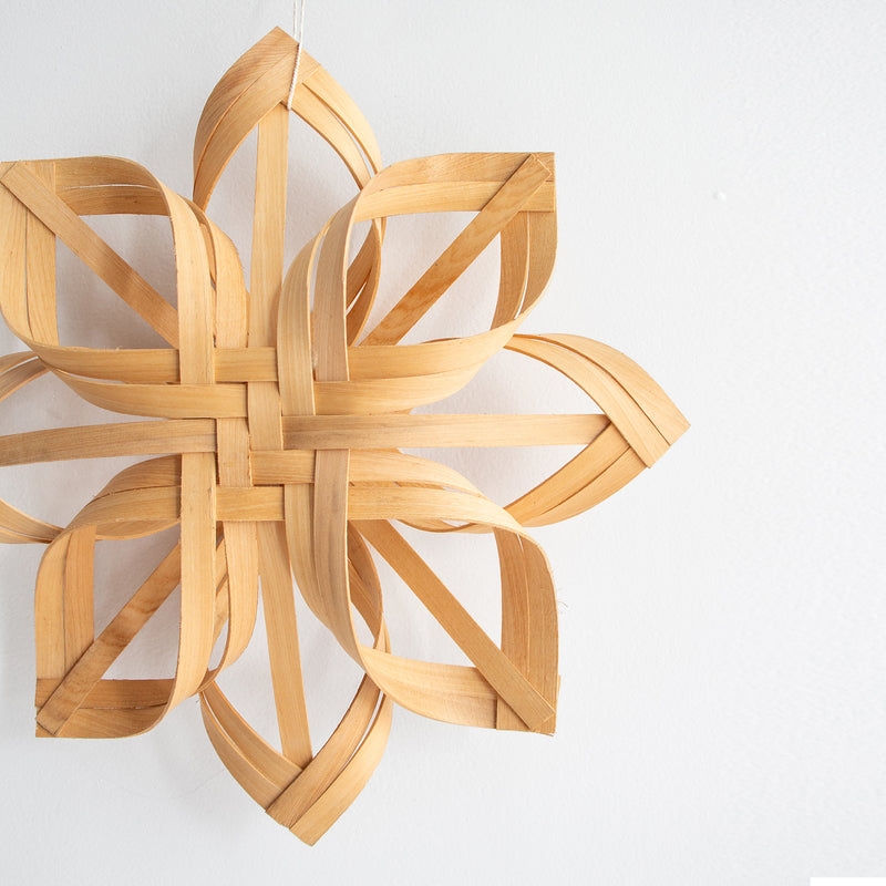 Woven Wooden Snowflake - Large