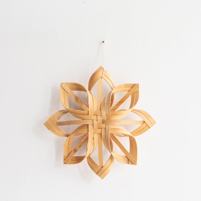 Woven Wooden Snowflake -Medium