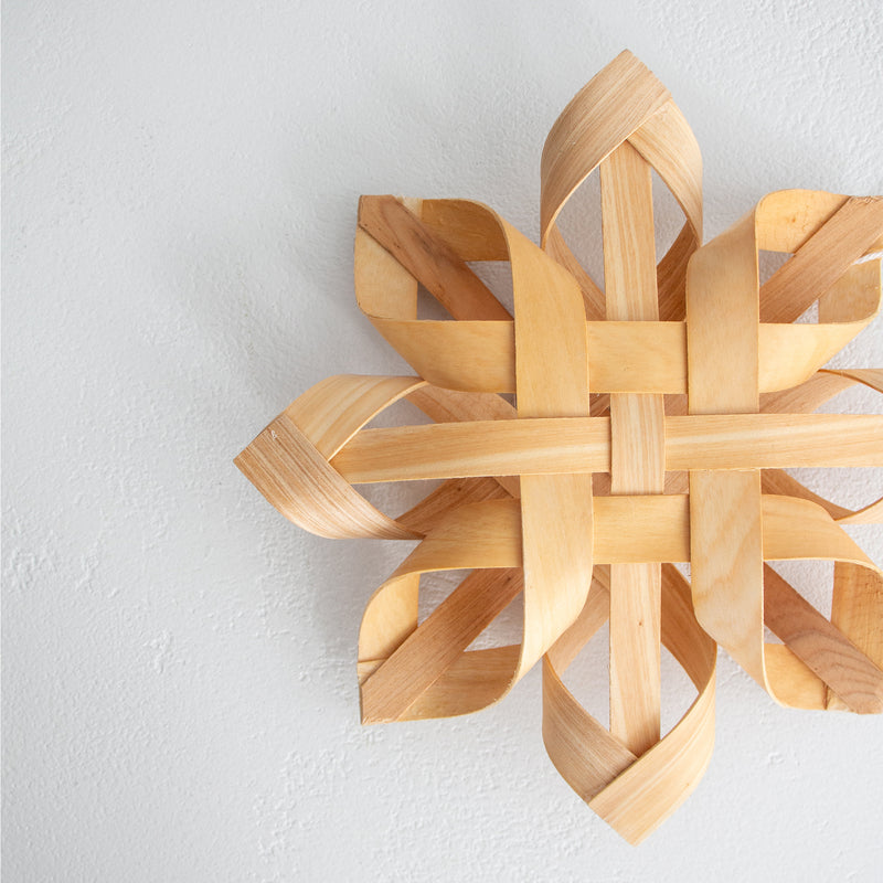 Woven Wooden Snowflake -Medium