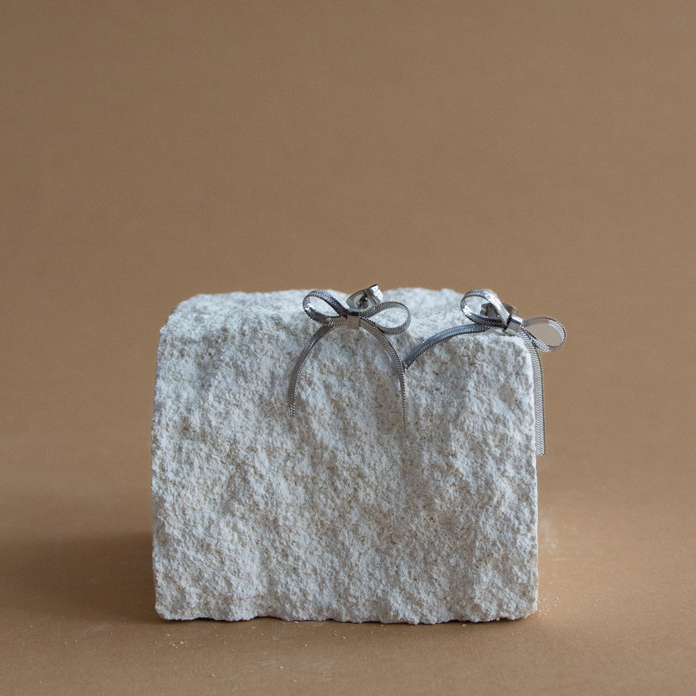 Bow Earrings - Silver