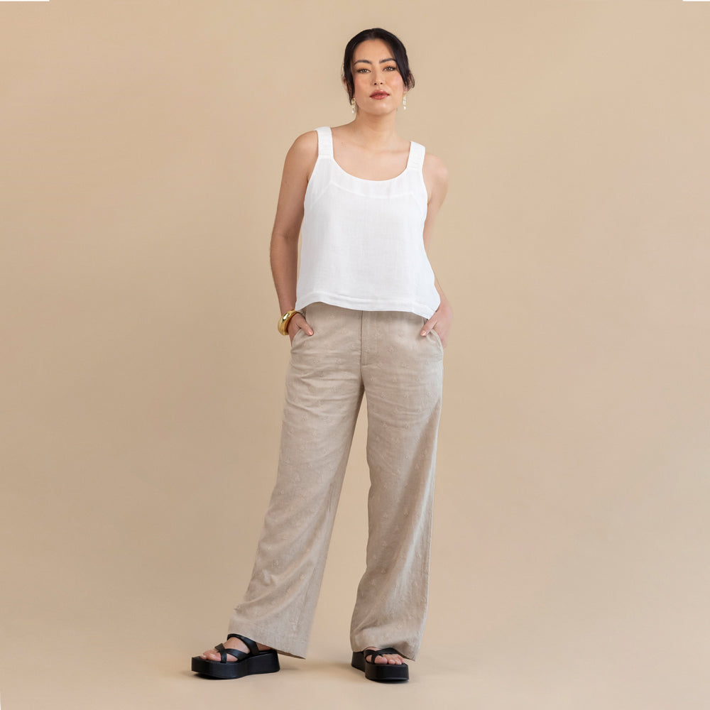 Poppy Reversible Top - White