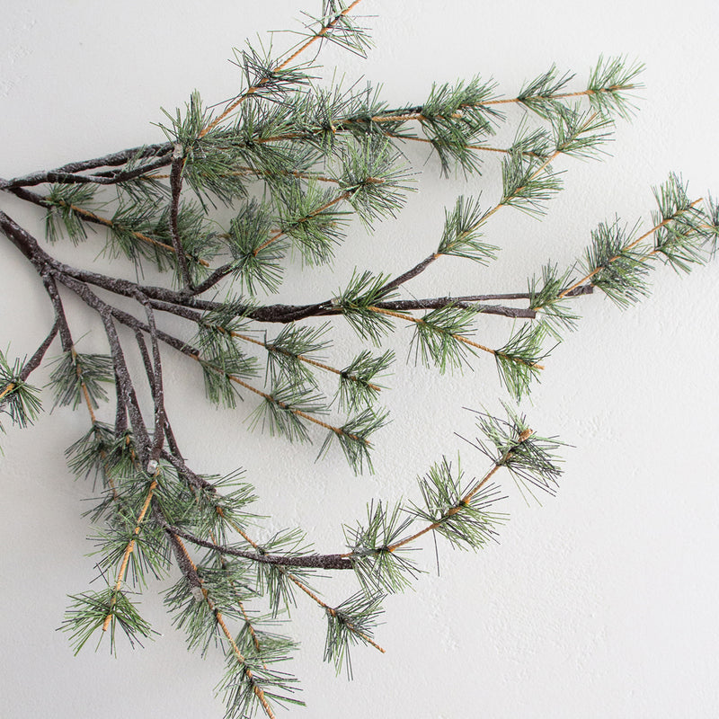 Frosted Pine Branch with LEDs
