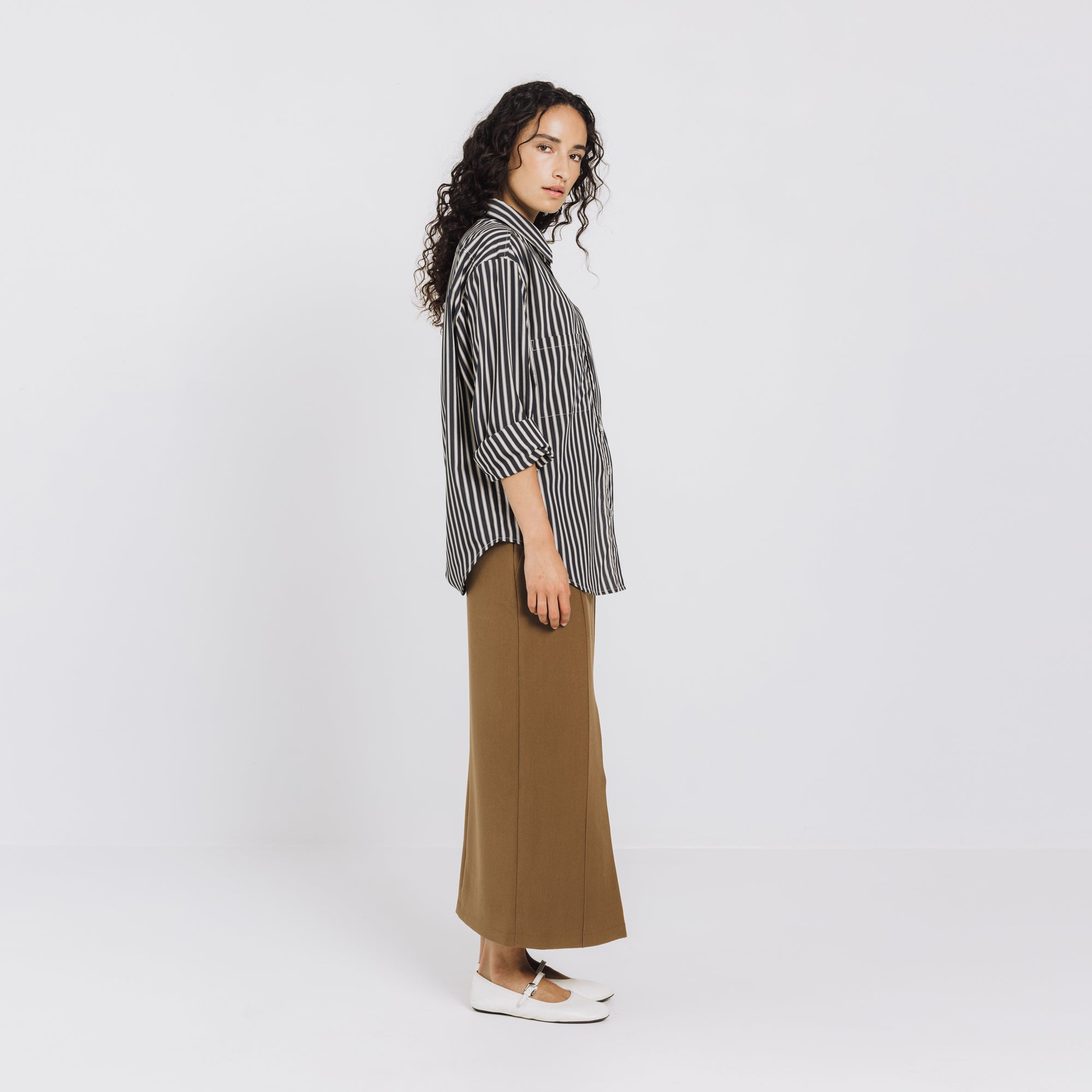 Phoebe Shirt - Navy Stripe