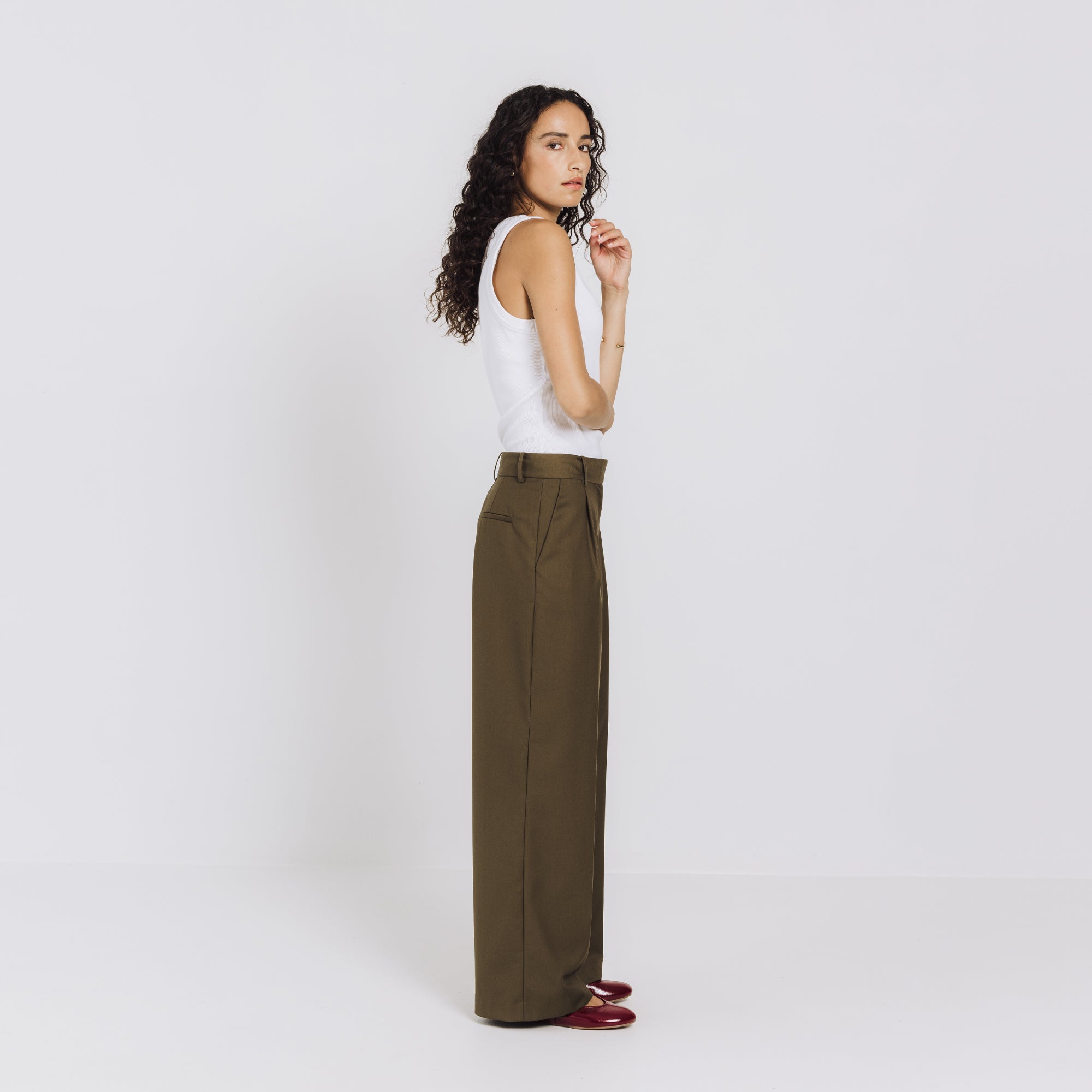 Margot Trouser - Dark Olive