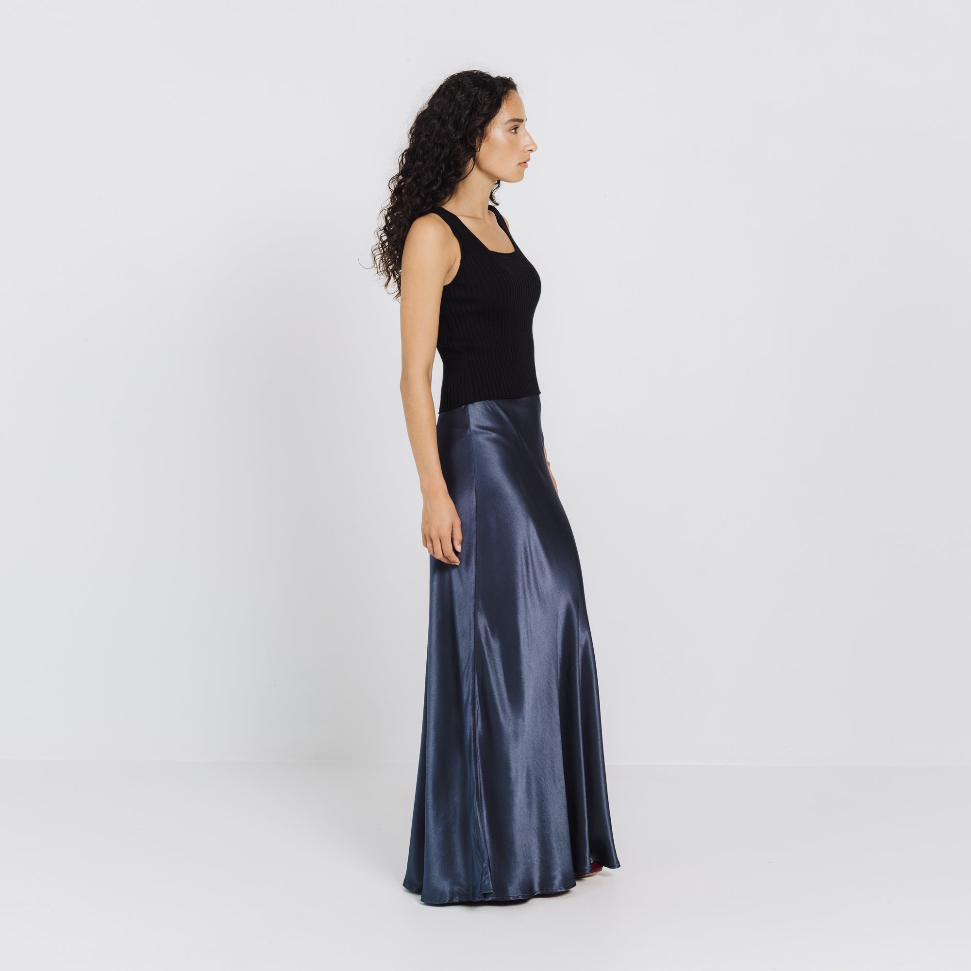 Greta Skirt - Denim Blue