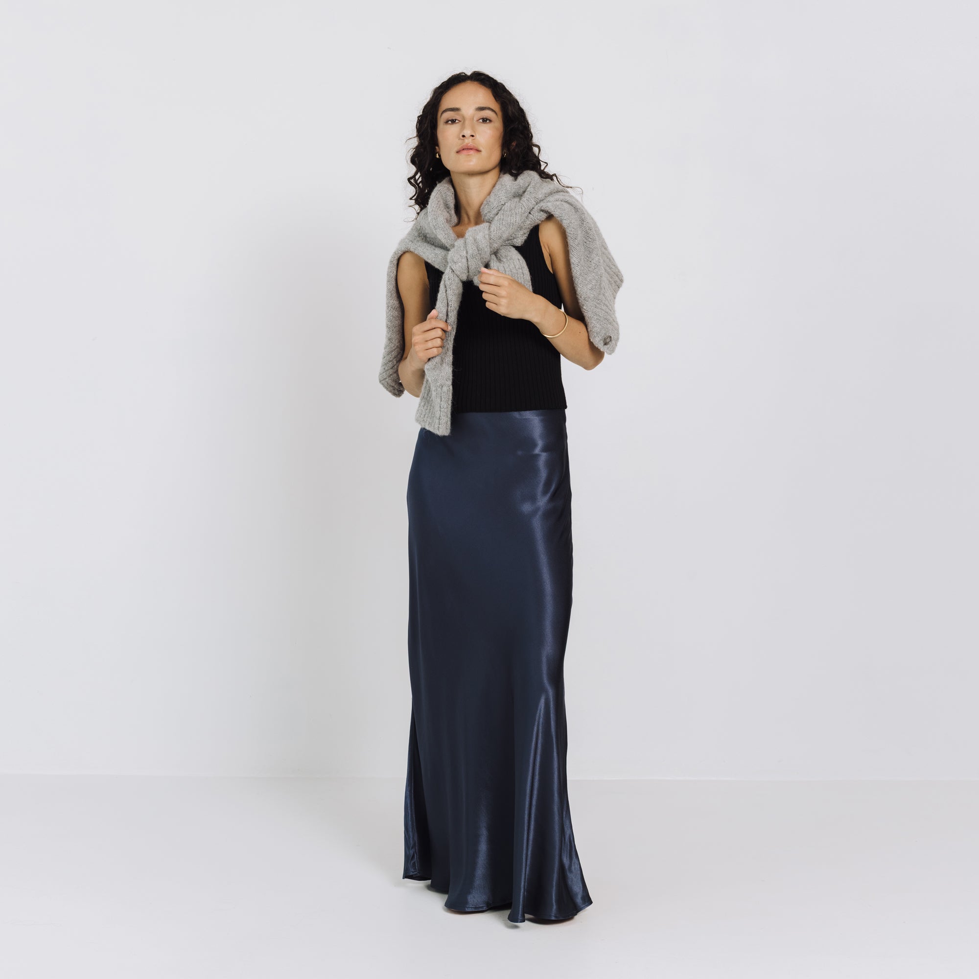 Greta Skirt - Denim Blue