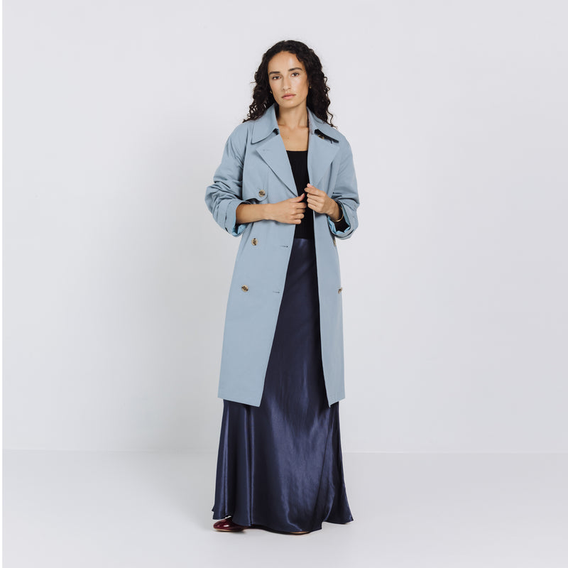 Poppy Coat - Dusty Blue