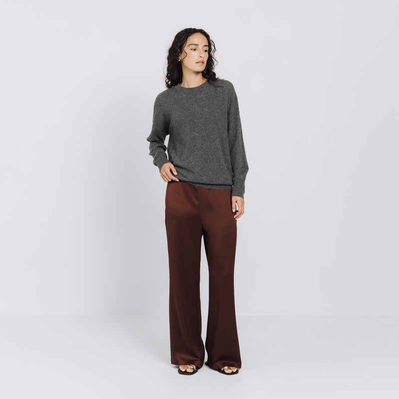 Hannah Satin Pant - Pecan