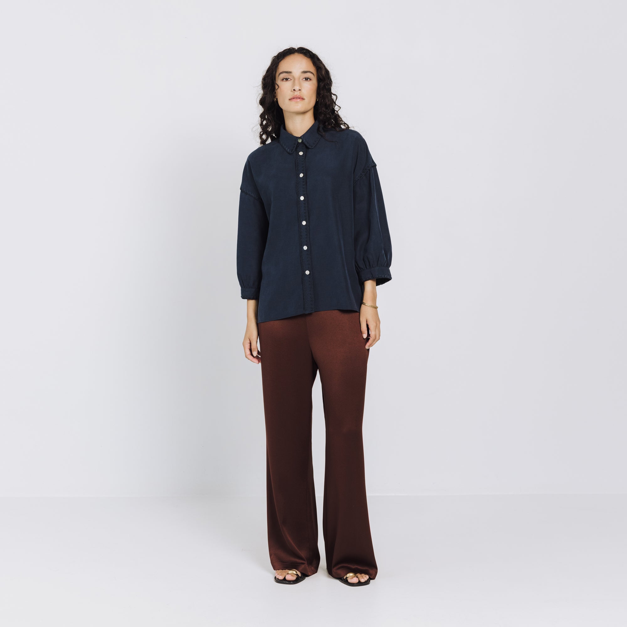 Georgia Blouse - Ink