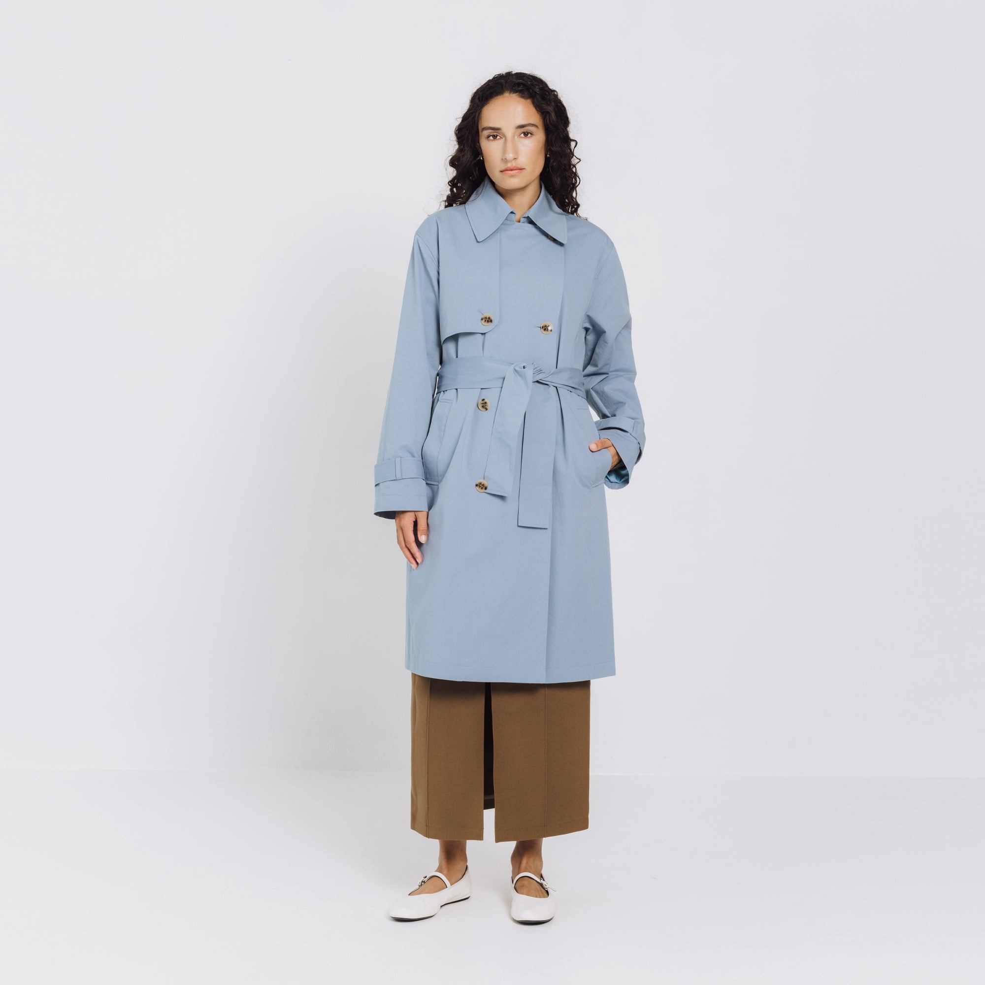 Poppy Coat - Dusty Blue