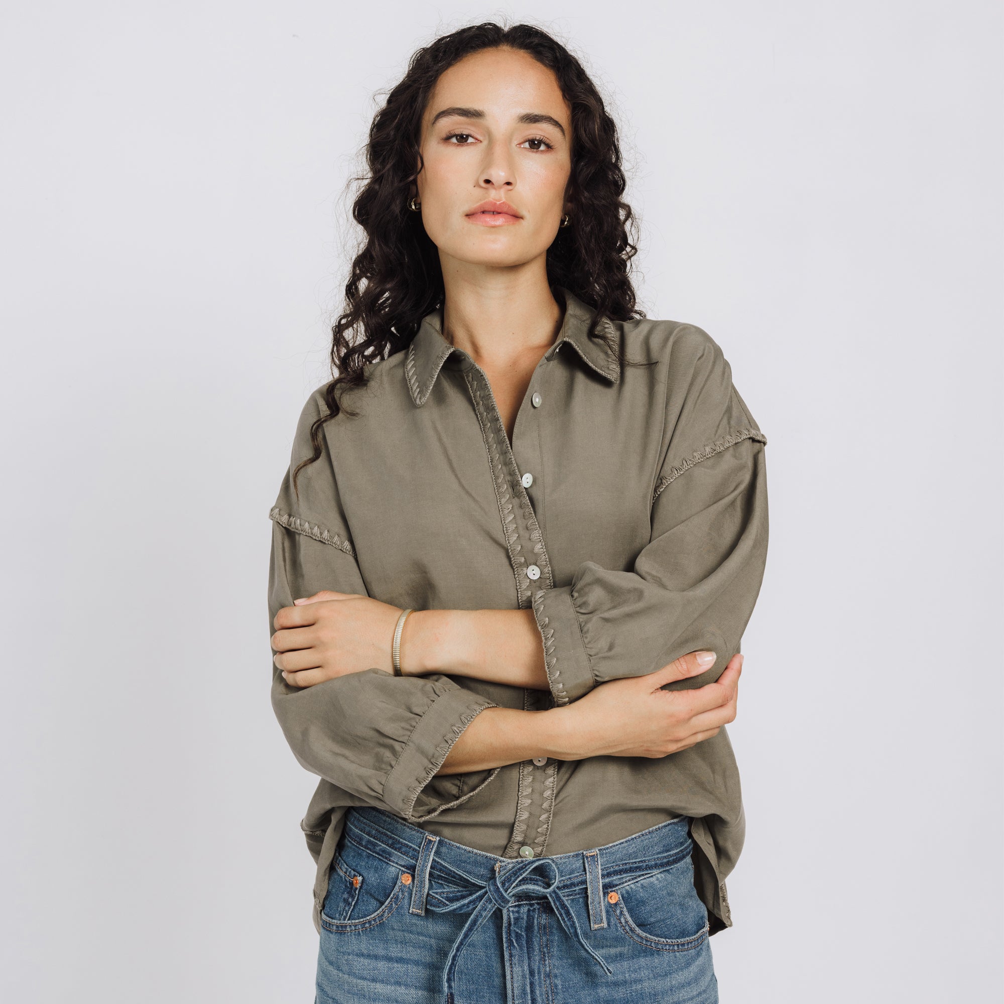 Georgia Blouse - Khaki