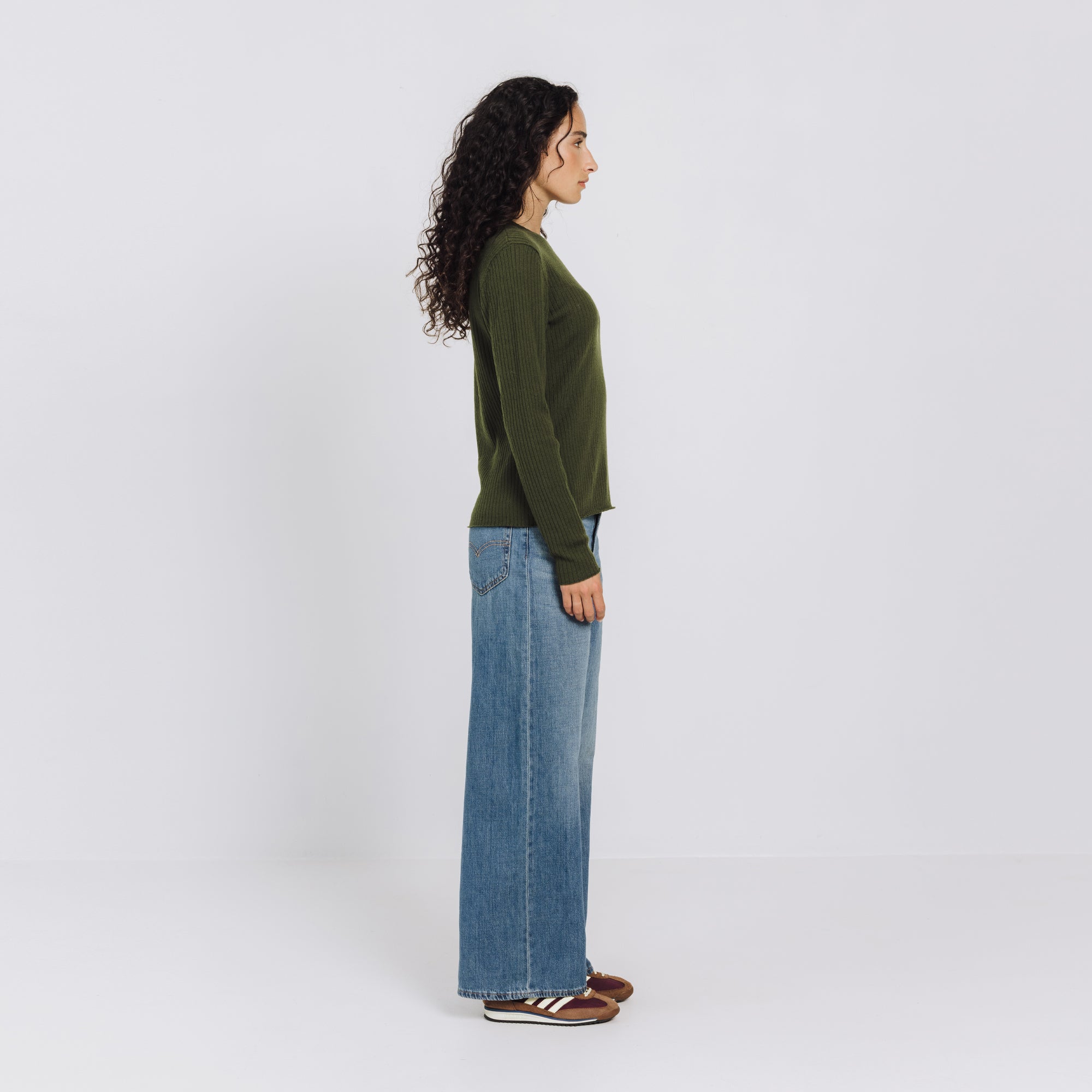 Ella Merino Crew - Olive