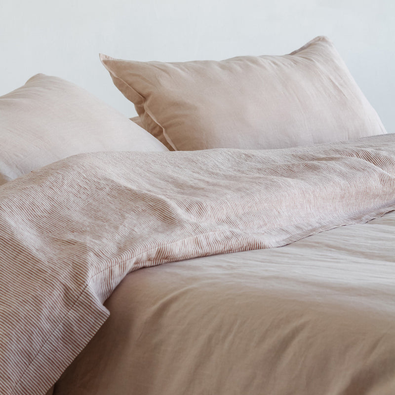 A&C Linen Duvet - Blush