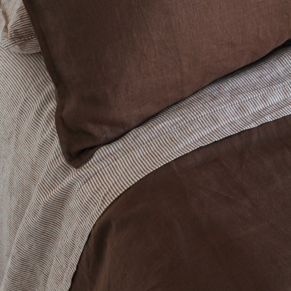 European Linen Duvet - Cocoa