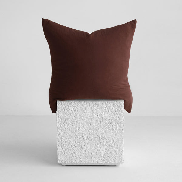 Linen Euro Pillowcase - Cocoa