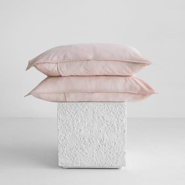 Linen Pillowcases - Blush