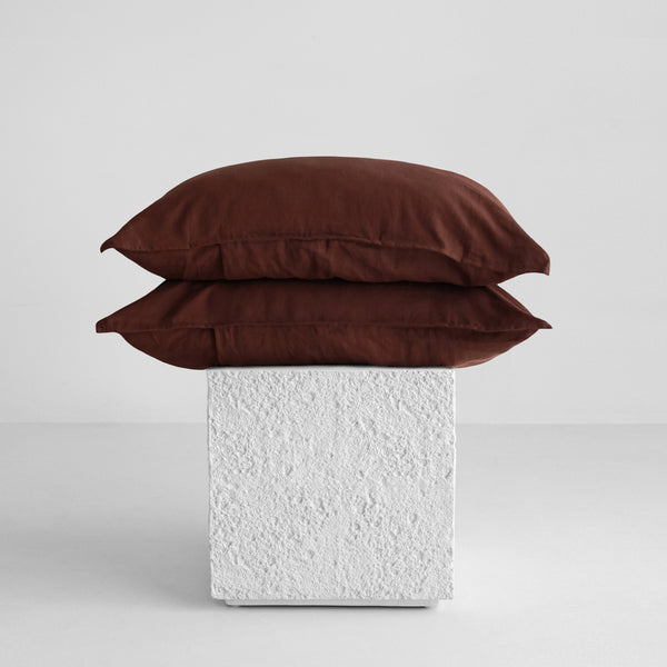 Linen Pillowcases - Cocoa