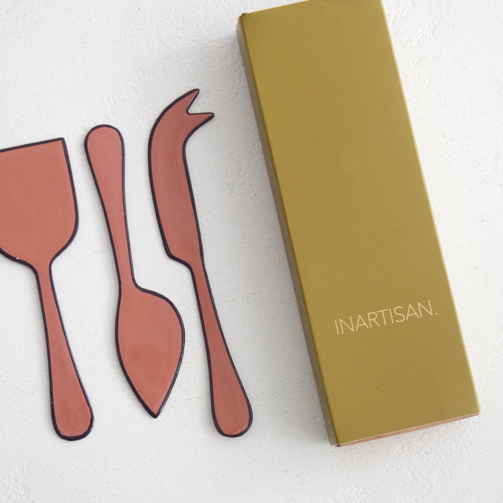 Alder Enamel Cheese Set (3 piece) - Pepperberry