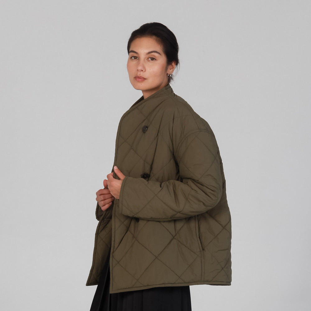 Annie Sweater - Khaki/ White