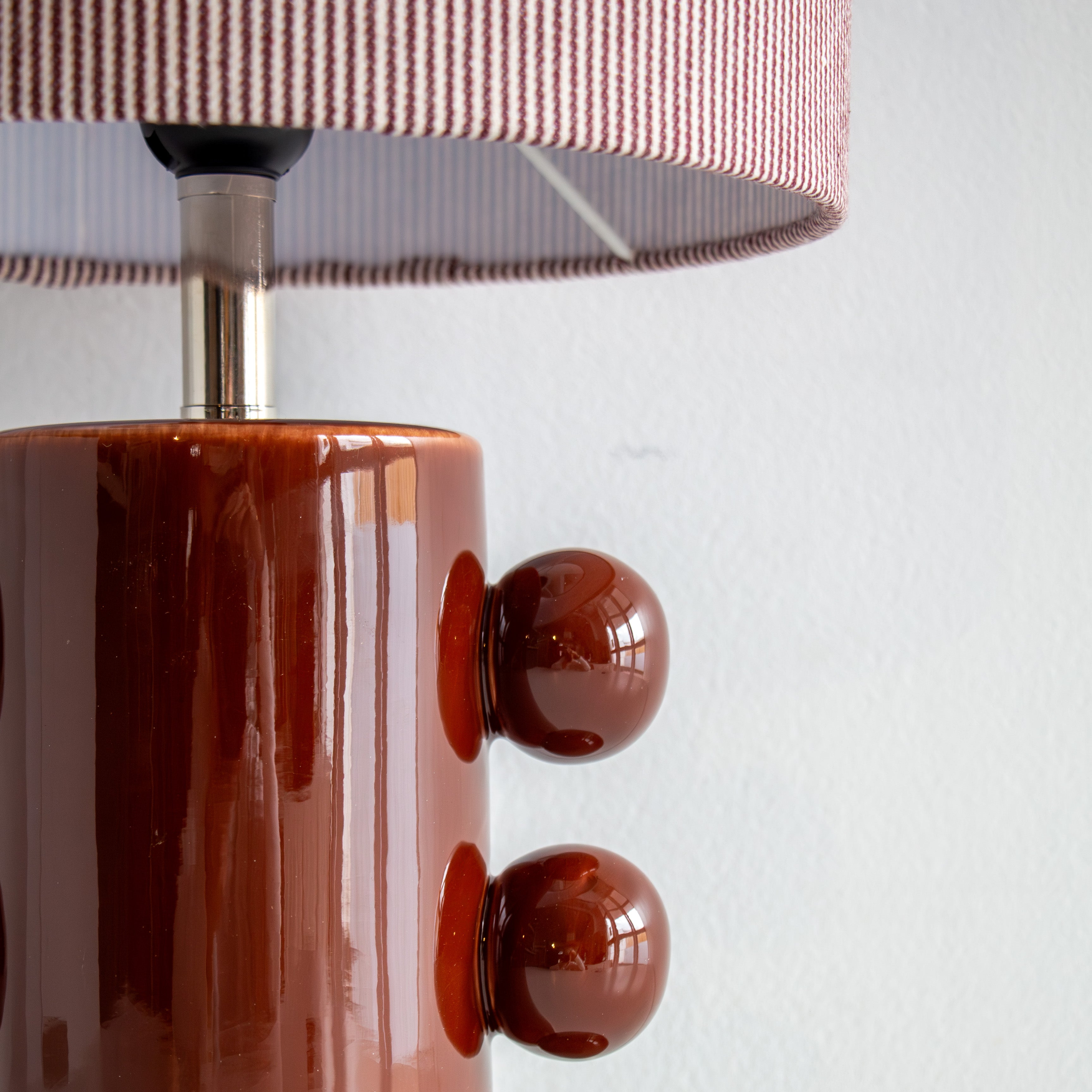 Arden Ceramic Table Lamp - Brown/Ivory