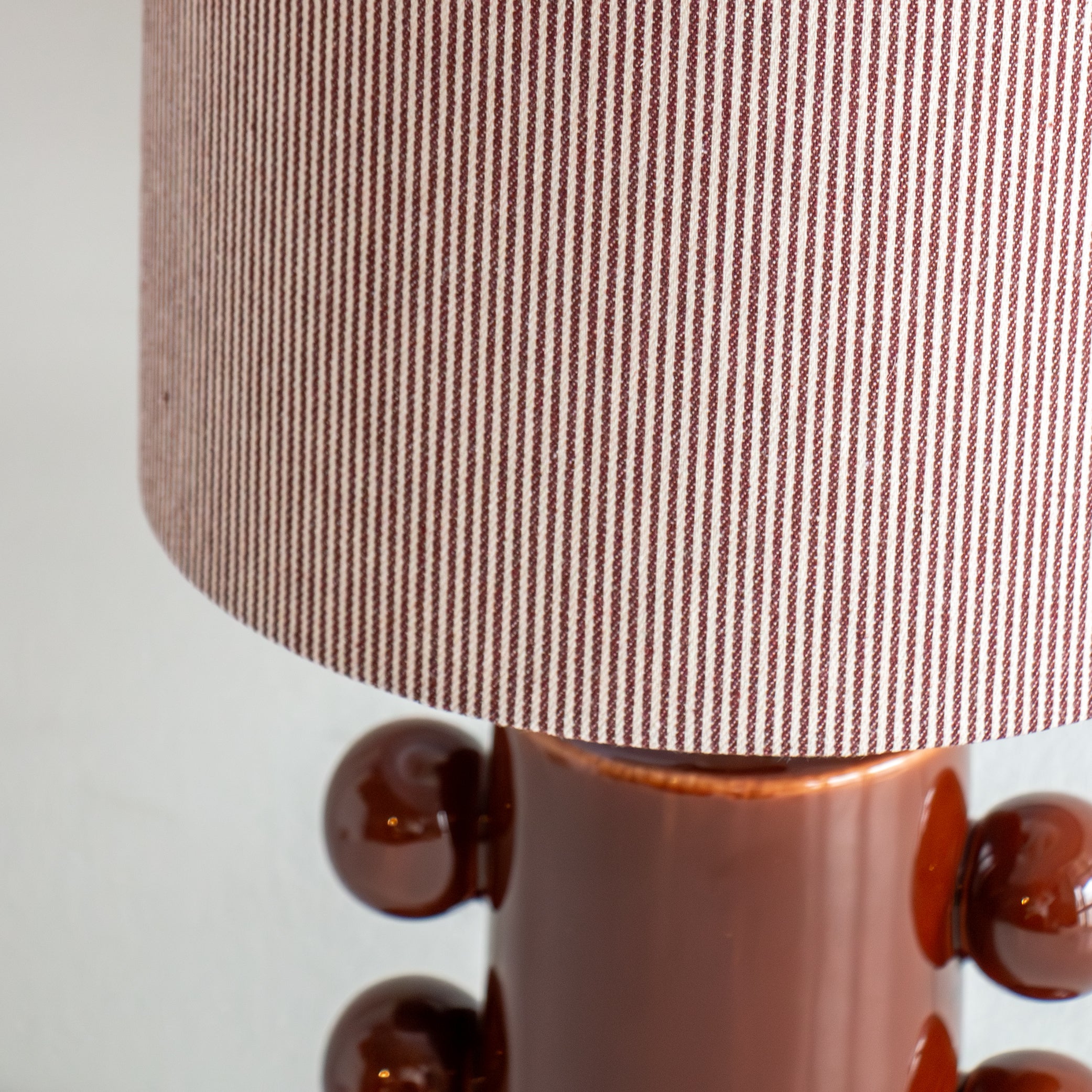 Arden Ceramic Table Lamp - Brown/Ivory