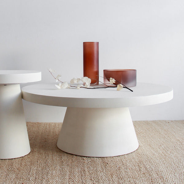 Arlo Concrete Coffee Table - White