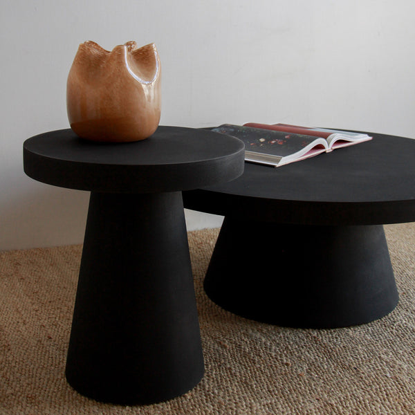 Arlo Concrete Side Table - Black