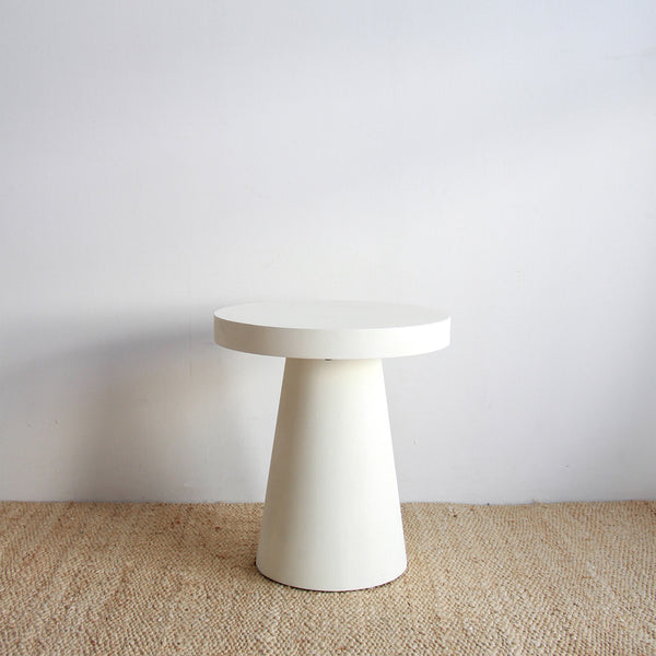 Arlo Concrete Side Table - White