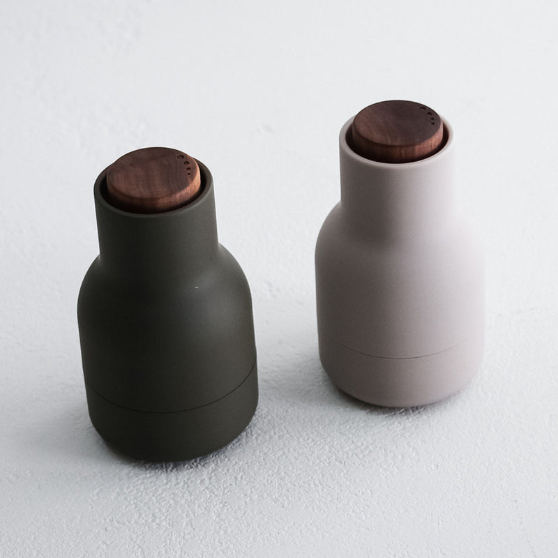 Audo Bottle Grinder, Small Pair - Hunting Green and Beige