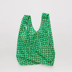 Reusable Bag - Wavy Gingham Green