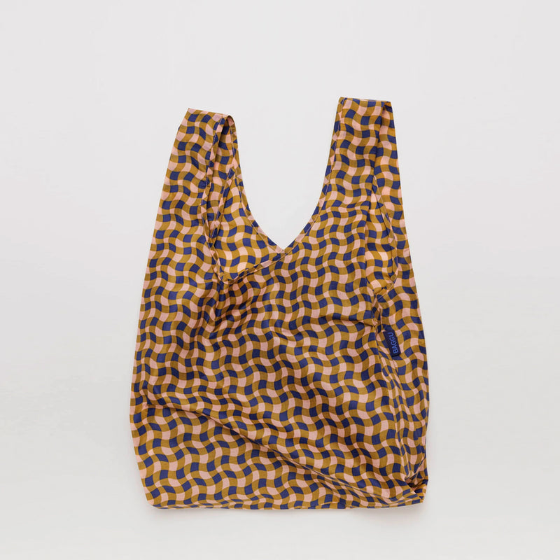Reusable Bag -  Wavy Gingham Peach