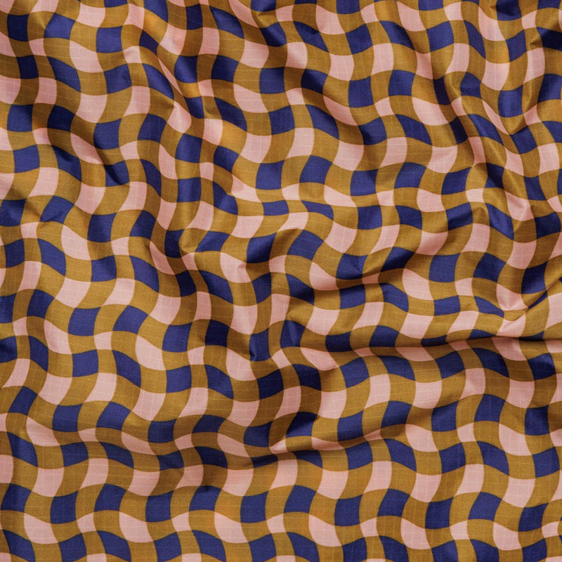 Reusable Bag -  Wavy Gingham Peach
