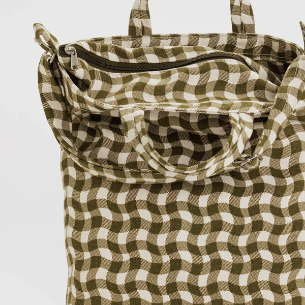 Zip Duck Bag - Wavy Gingham Brown