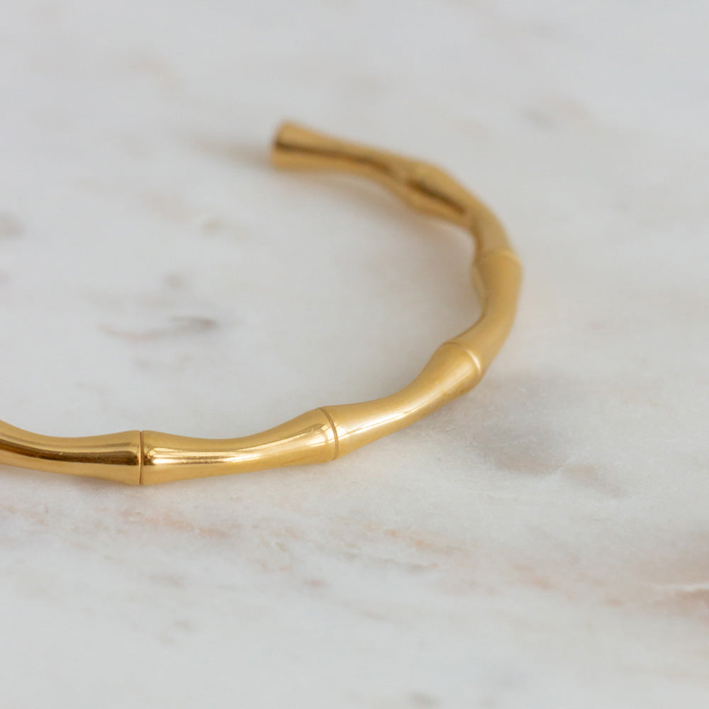 Bamboo Bangle - Gold