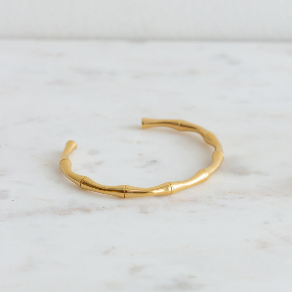 Bamboo Bangle - Gold