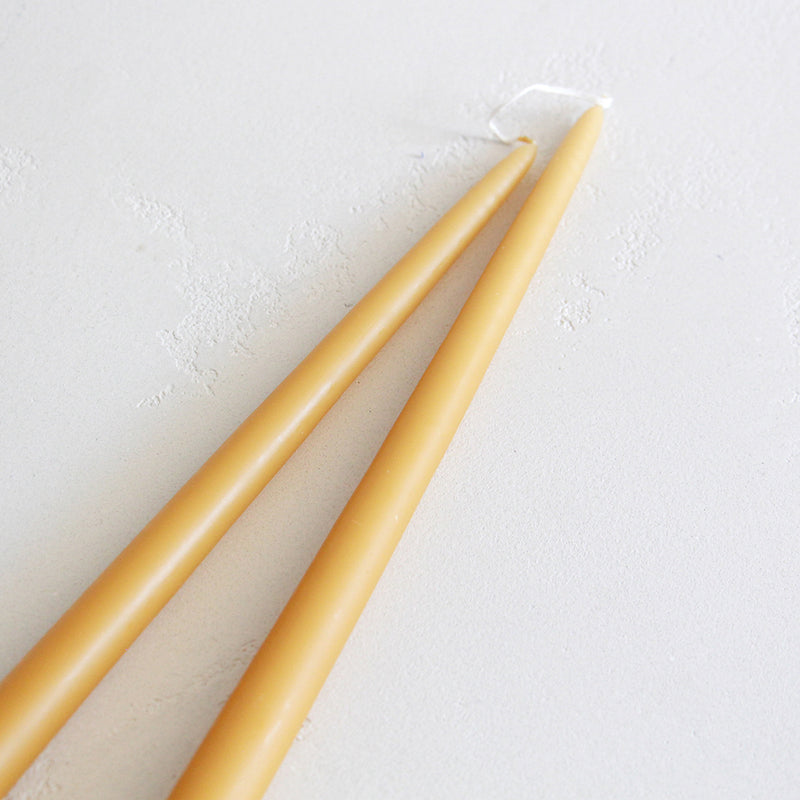 Broste Taper Candle Pair - Golden Yellow