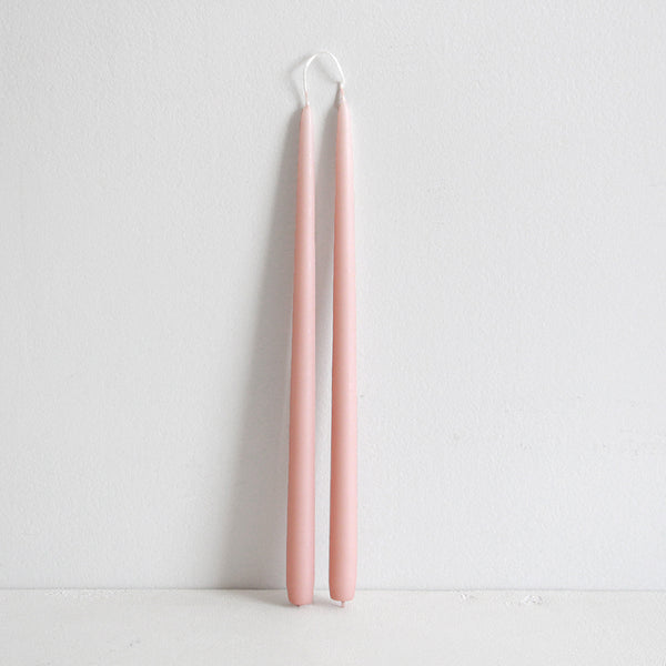 Broste Taper Candle Pair - Peach Pink